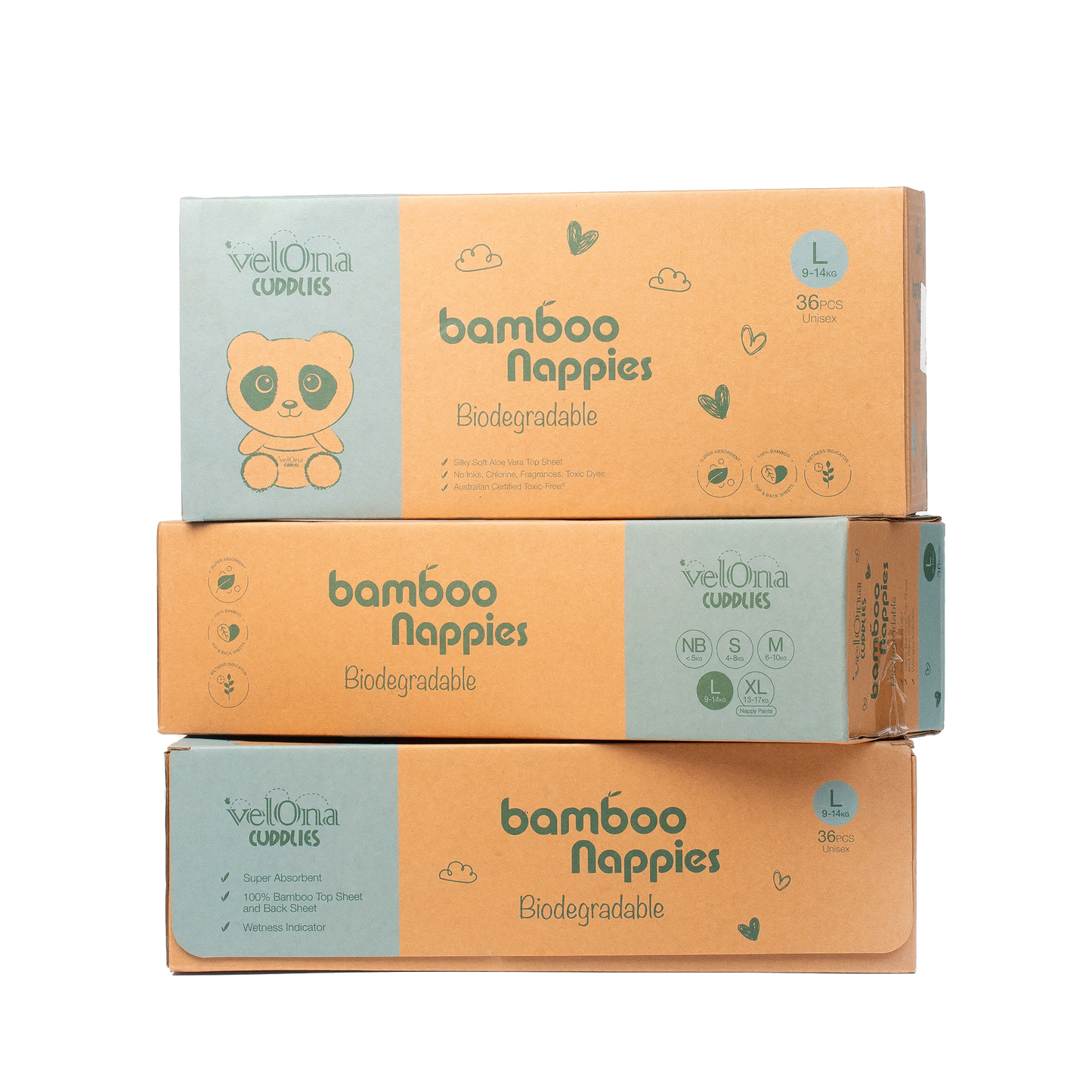 Super Premium Bamboo Diapers - L