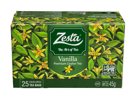 VANILLA FLAVOURED BLACK TEA – 25 TEA BAGS