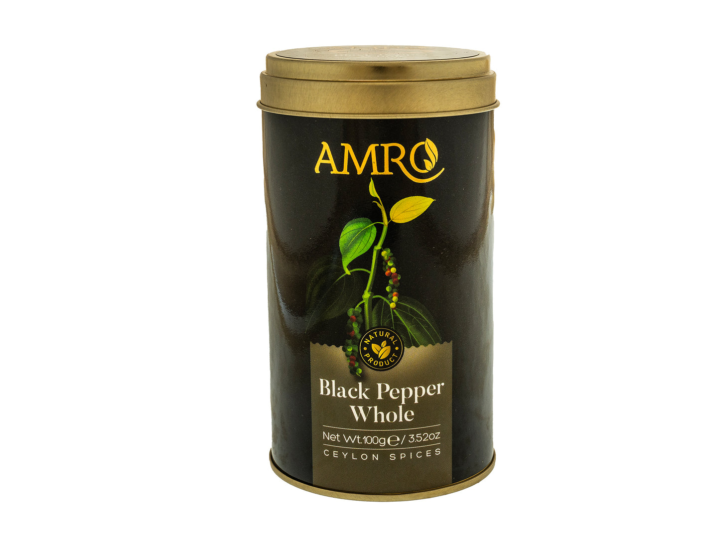 Black Pepper Whole  Round Tin