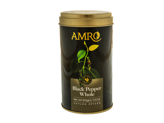 Black Pepper Whole  Round Tin