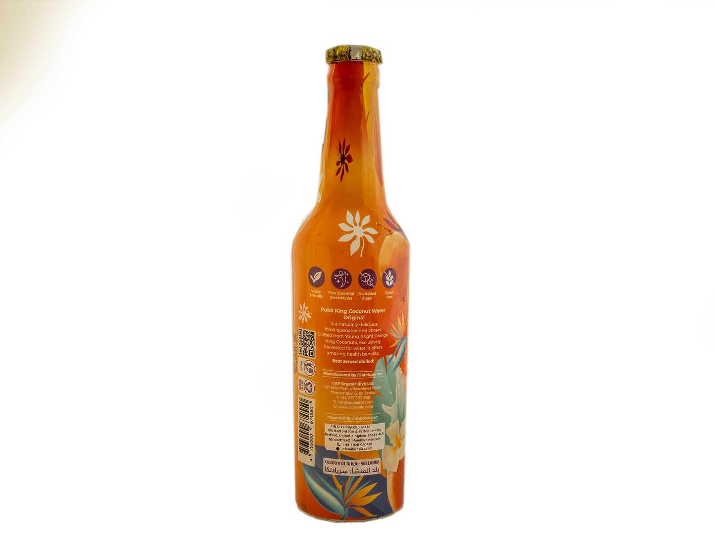 Poka King Coconut Water 340ml Glass Bottle