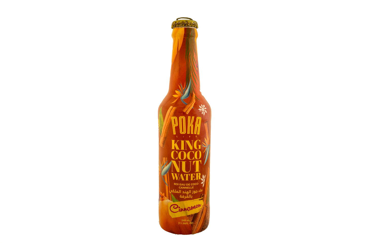 Poka King Coconut water + Cinnamon 340ml Glass Bottle