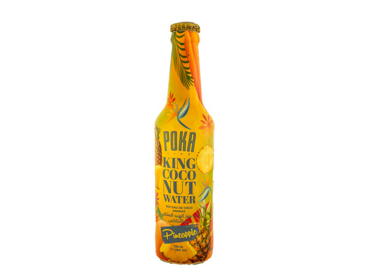 Poka King Coconut Water + Pineapple 340ml Glass Bottle